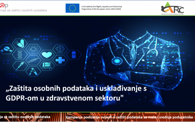 Prijave za besplatnu online radionicu “Zaštita osobnih podataka u zdravstvenom sektoru”, 19.11.2020.