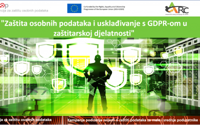 Prijave za besplatnu online radionicu “Zaštita osobnih podataka i usklađivanje s GDPR-om u zaštitarskoj djelatnosti”, 20.11.2020.